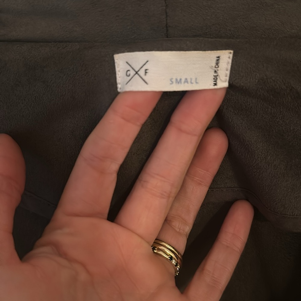 Suede Gray Jacket Size Small - image 3